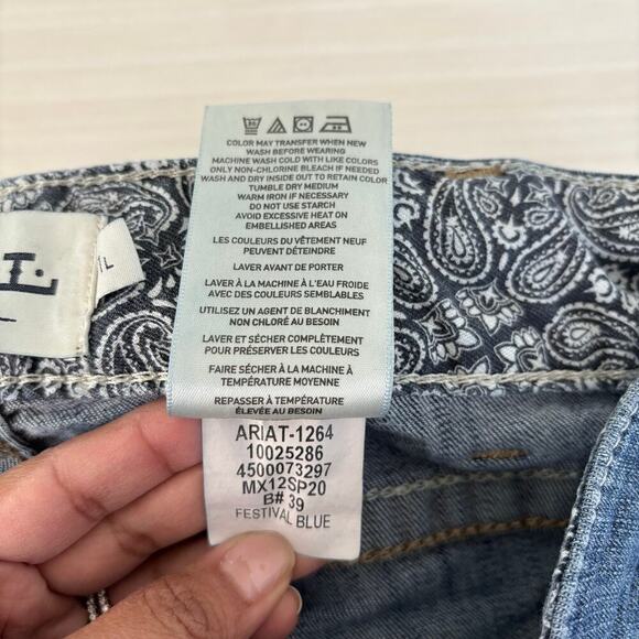 Ariat REAL Mid Rise Festival Bootcut Jeans Size 31L Entwined Rodeo Rancho - Picture 10 of 12